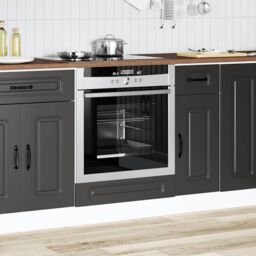 Berkfield Home Oven Cabinet Kalmar Black Engineered Wood - thumbnail 3