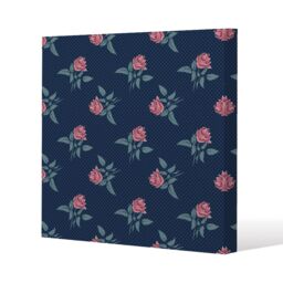 Benjamin Tate Design Roses & Spots Print (Canvas Print) / 101 x 101 x 4cm in Natural - Size: 101 x 101 x 4 cm - thumbnail 1