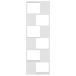 Berkfield Home Book Cabinet Room Divider White 60x24x186 cm - Size: 60 x 24 x 186 cm - thumbnail 5
