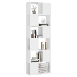 Berkfield Home Book Cabinet Room Divider White 60x24x186 cm - Size: 60 x 24 x 186 cm - thumbnail 4