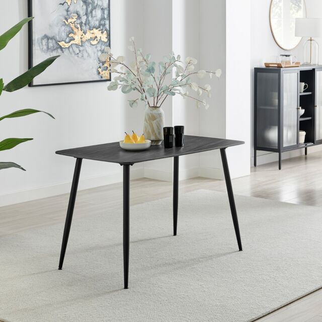 FurnitureboxUK Asti Grey Marble Effect Ceramic Dining Table - image 1