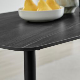 FurnitureboxUK Asti Grey Marble Effect Ceramic Dining Table - thumbnail 4