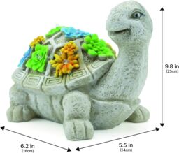 ILFD Group Ltd Solar Turtle Garden Ornament in Grey - Size: 12 Pack - thumbnail 3