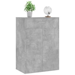 Berkfield Home Shoe Cabinet Concrete Grey 60x35x84 cm Engineered Wood - Size: 60 x 35 x 84 cm - thumbnail 5