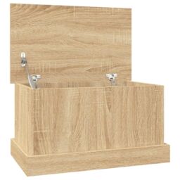 Berkfield Home Storage Box Sonoma Oak 50x30x28 cm Engineered Wood in Brown - Size: 50 x 30 x 28 cm - thumbnail 2