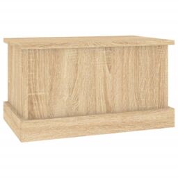 Berkfield Home Storage Box Sonoma Oak 50x30x28 cm Engineered Wood in Brown - Size: 50 x 30 x 28 cm - thumbnail 5