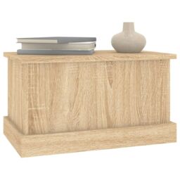 Berkfield Home Storage Box Sonoma Oak 50x30x28 cm Engineered Wood in Brown - Size: 50 x 30 x 28 cm - thumbnail 4