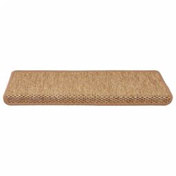 Berkfield Home Stair Mats Self-adhesive Sisal-Look 15 pcs 65x21x4 cm Orange - Size: Medium - thumbnail 4