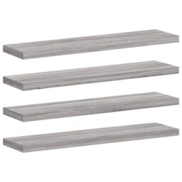 Berkfield Home Wall Shelves 4 pcs Grey Sonoma 40x10x1.5 cm Engineered Wood - thumbnail 2