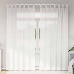 Berkfield Home Voile Curtains with Loops 2 pcs White 140x245 cm - thumbnail 2
