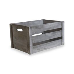 Red Hamper Deep Vintage Crate in Grey - Size: Medium