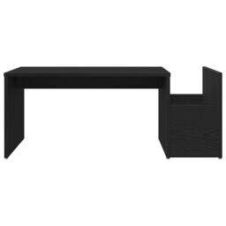 Berkfield Home Black Oak Coffee Table - 90x45x35 cm - Made of Engineered Wood - Size: 90 x 45 x 35 cm - thumbnail 6