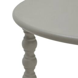 Wyld Haus Thui Grey Round Wood Side Table with Bottom Shelf - thumbnail 3