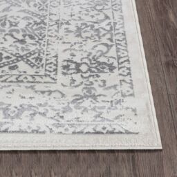 Livabliss Roma-Vintage Off-White Grey Charcoal Traditional Boho Living Dining Bedroom Rug - Size: 60 cm x 90 cm - thumbnail 5
