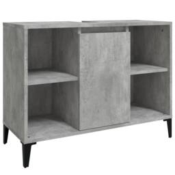 Berkfield Home Sink Cabinet Concrete Grey 80x33x60 cm Engineered Wood - Size: 80 x 33 x 60 cm - thumbnail 2