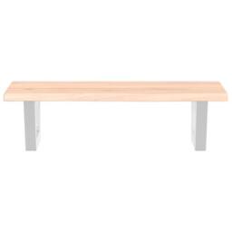 Berkfield Home Basin Shelf Wall Mounted Steel & Solid Wood Oak in Brown - thumbnail 4
