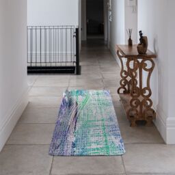 Benjamin Tate Design Washed Up Blue Runner Rug in Natural - Size: 67 cm x 230 cm - thumbnail 3