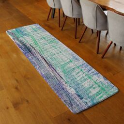 Benjamin Tate Design Washed Up Blue Runner Rug in Natural - Size: 67 cm x 230 cm - thumbnail 2