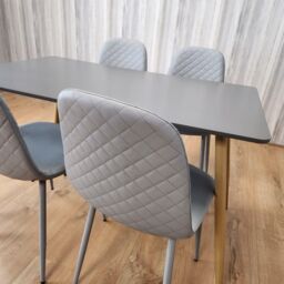 KOSY KOALA Dining Table Set with 4 Chairs Dining Room & Kitchen table set of 4 in Grey - thumbnail 5