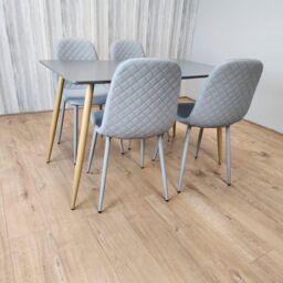 KOSY KOALA Dining Table Set with 4 Chairs Dining Room & Kitchen table set of 4 in Grey - thumbnail 2