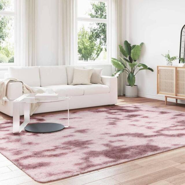 Berkfield Home Shaggy Rug High Pile NAVARRA Dusty Pink 240x340 cm Polyester - Size: Medium - image 1