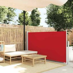 Berkfield Home Patio Retractable Side Awning 120x500 cm Red