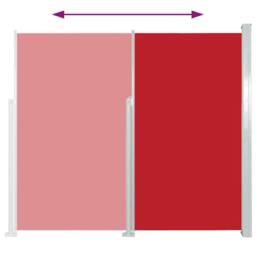 Berkfield Home Patio Retractable Side Awning 120x500 cm Red - thumbnail 6