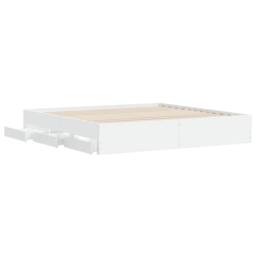 Berkfield Home Bed Frame with Drawers without Mattress White 180x200 cm Super King - thumbnail 5
