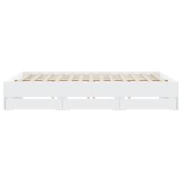Berkfield Home Bed Frame with Drawers without Mattress White 180x200 cm Super King - thumbnail 7