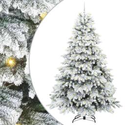 Berkfield Home Artificial Christmas Tree with 300 LEDs Green 240 cm PE & PVC - thumbnail 2