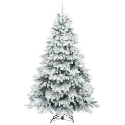 Berkfield Home Artificial Christmas Tree with 300 LEDs Green 240 cm PE & PVC - thumbnail 4