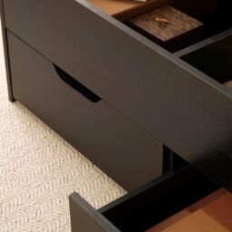 Home Source Wooden Coffee Table With Lift Up Top & 2 Large Storage Drawers in Black - thumbnail 4