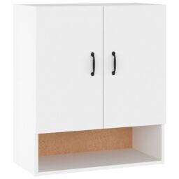 Berkfield Home Wall Cabinet White 60x31x70 cm Engineered Wood - Size: 60 x 31 x 70 cm - thumbnail 2