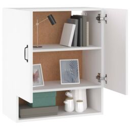 Berkfield Home Wall Cabinet White 60x31x70 cm Engineered Wood - Size: 60 x 31 x 70 cm - thumbnail 4