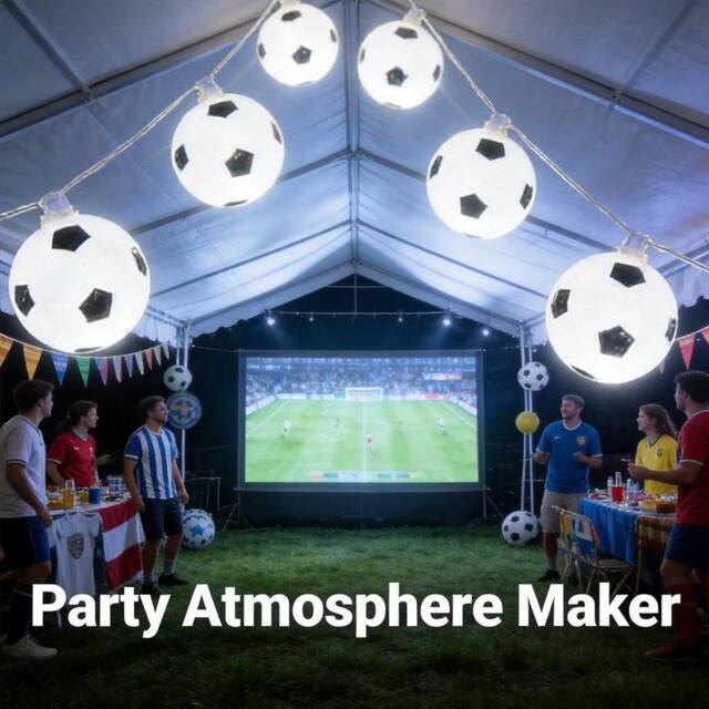 KORVIXA white 6m 40 LED Football Light String Solar - Size: 100 cm - image 1