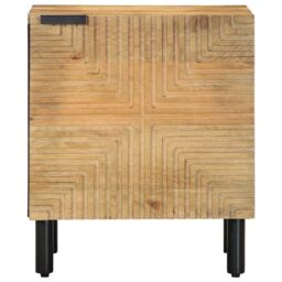 Berkfield Home Bedside Cabinet Brown 40x33x46 cm Solid Wood Mango - Size: 40 x 33 x 46 cm - thumbnail 3