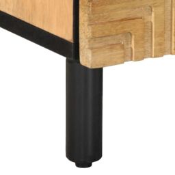 Berkfield Home Bedside Cabinet Brown 40x33x46 cm Solid Wood Mango - Size: 40 x 33 x 46 cm - thumbnail 7