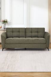 More4Homes Solna 3 Seater Scandi Style Fabric Living Room Sofa in Green - thumbnail 7