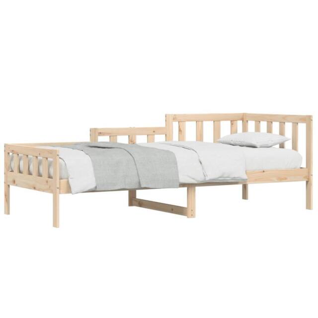 Berkfield Home Beautiful Day Bed 90x190 cm Solid Wood Pine in Light Tan - image 1