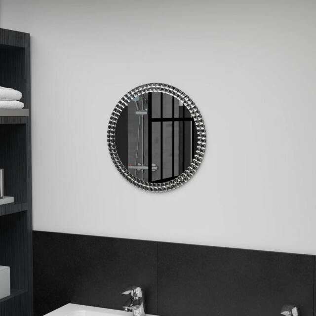 Berkfield Home Wall Mirror 40 cm Tempered Glass in Silver - image 1