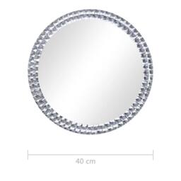 Berkfield Home Wall Mirror 40 cm Tempered Glass in Silver - thumbnail 5