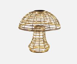 Marco Paul Large Rattan Mushroom Warm White Solar Light in Light Brown - Size: 20 cm - thumbnail 2