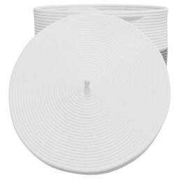 Berkfield Home Storage Basket with Lid White & Black √ò40x35 cm Cotton - Size: 40x35 cm - thumbnail 5
