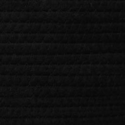 Berkfield Home Storage Basket with Lid White & Black √ò40x35 cm Cotton - Size: 40x35 cm - thumbnail 8
