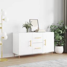 Berkfield Home Sideboard White 100x36x60 cm Engineered Wood - Size: 100 x 36 x 60 cm - thumbnail 2