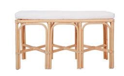 Nordlys Natural Rattan Bedroom Entryway Bench in Brown - thumbnail 7