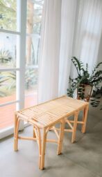 Nordlys Natural Rattan Bedroom Entryway Bench in Brown - thumbnail 4