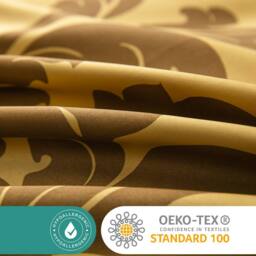 Grace Oeko Tex Certified Ultrasoft Duvet Cover Sets Machine Washable in Gold - Size: Super King - thumbnail 4