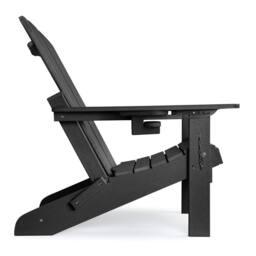 VonHaus Westport Reclining HDPE Adirondack Garden Chair in Black - Size: 1 Pack - thumbnail 7