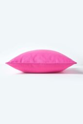 Homescapes Cotton Plain Cushion Cover in Cerise - Size: 30 cm x 30 cm - thumbnail 2